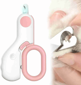 Small Animals Nail Clippers with LED Lights to Avoid Excessive Cutting and Razor Sharp Blades - Professional Claw Trimmer for Tiny Dog Cat Kitten Bunn