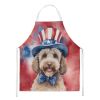 Labradoodle Patriotic American Apron Cooking Kitchen Server Baking Crafts Gardening for Adult Women Men, Unisex, Large, Multicolor
