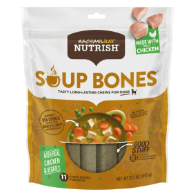 Rachael Ray Nutrish Soup Bones With Real Chicken & Veggies, 11 Dog Chews