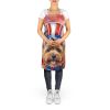 Norwich Terrier Patriotic American Apron Cooking Kitchen Server Baking Crafts Gardening for Adult Women Men, Unisex, Large, Multicolor