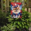 Pomeranian Patriotic American Garden Flag Mailbox Flag Decorative Yard Flag Banner Outside Patio Artwork Yard Flower Beds, Garden Size, Multicolor