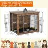 Dog Crate Furniture with Cushion and Double Doors for Small/Medium Dogs